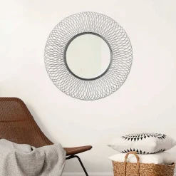 Wohnen Runder Spiegel mit Drahtrahmen - Gazona