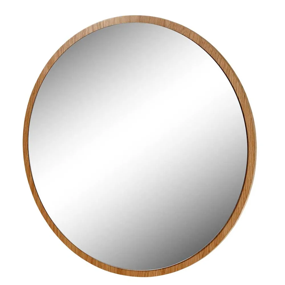 Wohnen Runder Spiegel mit Eichenholzfurnier - Kopiana