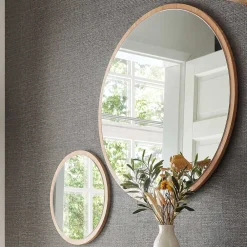 Wohnen Runder Spiegel mit Eichenholzfurnier - Kopiana