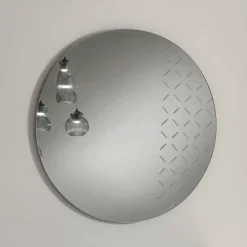 Wohnen Runder Spiegel mit Muster - Crenba