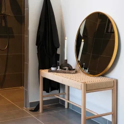 Wohnen Spiegel|Flurspiegel*Runder Spiegel mit Rahmen in Messing - Cinisella