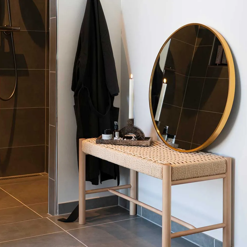 Wohnen Spiegel|Flurspiegel*Runder Spiegel mit Rahmen in Messing - Cinisella