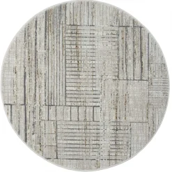 Wohnen Runder Teppich mit Hoch-Tief-Struktur - Neverdo