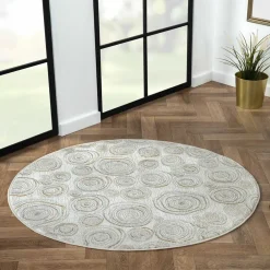 Wohnen Runder Teppich mit Spiralmuster - Sesedra