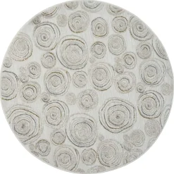 Wohnen Runder Teppich mit Spiralmuster - Sesedra