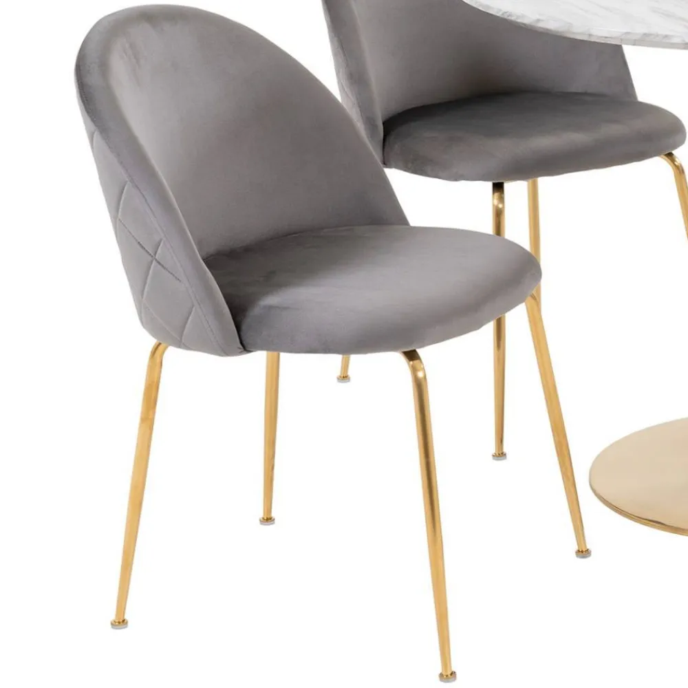 Wohnen Sitzgruppe|Küchen-Essgruppen*Runder Tisch & vier Stühle Set - Zimarena (fünfteilig)