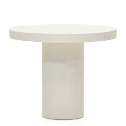 Wohnen Gartentische*Runder Tisch aus Faserzement in Weiß - Stonya