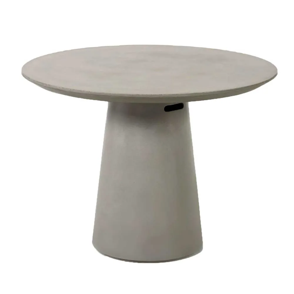 Wohnen Runder Tisch aus Zement in Grau - Onan