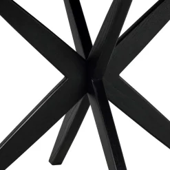 Wohnen Schwarze Möbel|Küchentische*Runder Tisch in Schwarz mit Schweizer Kante - Puerto