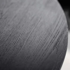 Wohnen Schwarze Möbel|Küchentische*Runder Tisch in Schwarz mit Schweizer Kante - Puerto