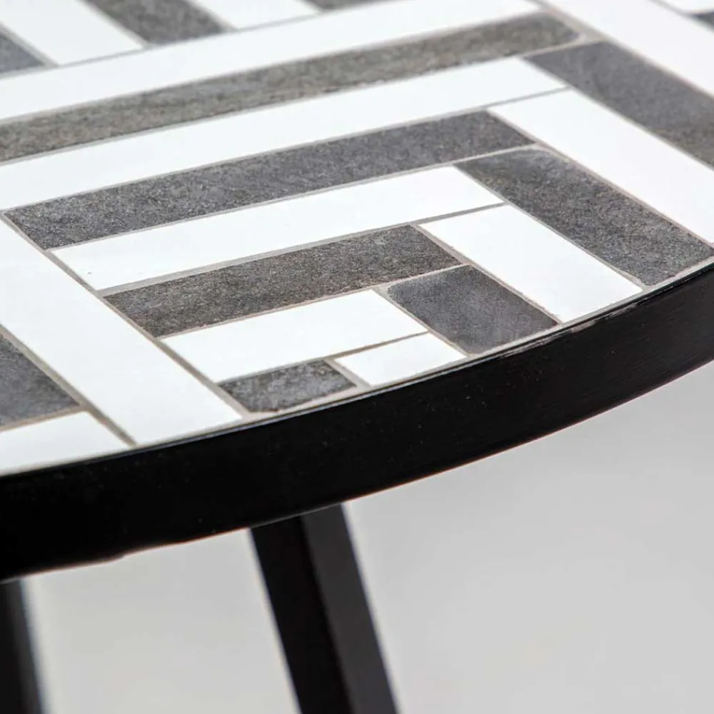 Wohnen Runder Tisch mit Keramik Mosaik - Aurelias