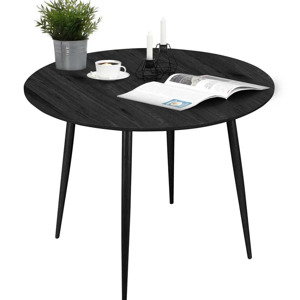 Wohnen Küchen-Essgruppen|Esszimmer Komplett*Runder Tisch mit Schalenstühlen - Sunya (fünfteilig)