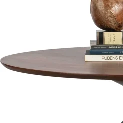 Wohnen Vintage Möbel*Runder Vintage Holztisch mit Säulenfuß - Estetica