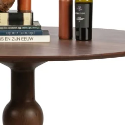 Wohnen Vintage Möbel*Runder Vintage Holztisch mit Säulenfuß - Estetica