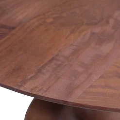 Wohnen Vintage Möbel*Runder Vintage Holztisch mit Säulenfuß - Estetica