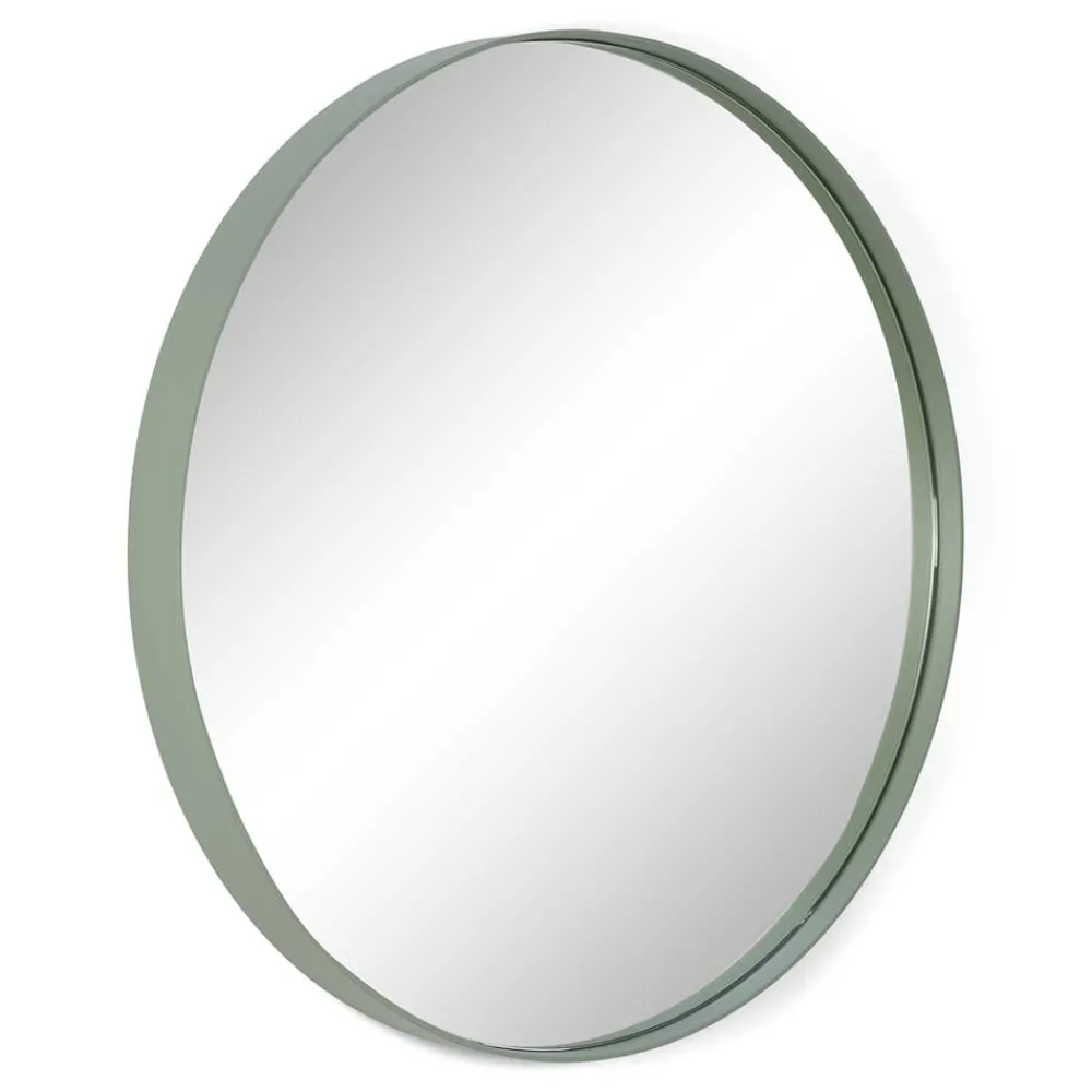 Wohnen Spiegel|Flurspiegel*Runder Wandspiegel in Graugrün - Trevoz