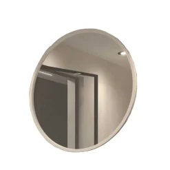 Wohnen Weiße Möbel|Glasmöbel*Runder Wandspiegel mit weißem Metallrahmen - Tanko