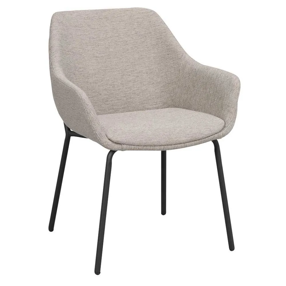 Wohnen Runder White Wash Esstisch & Stühle - Pulva (siebenteilig)