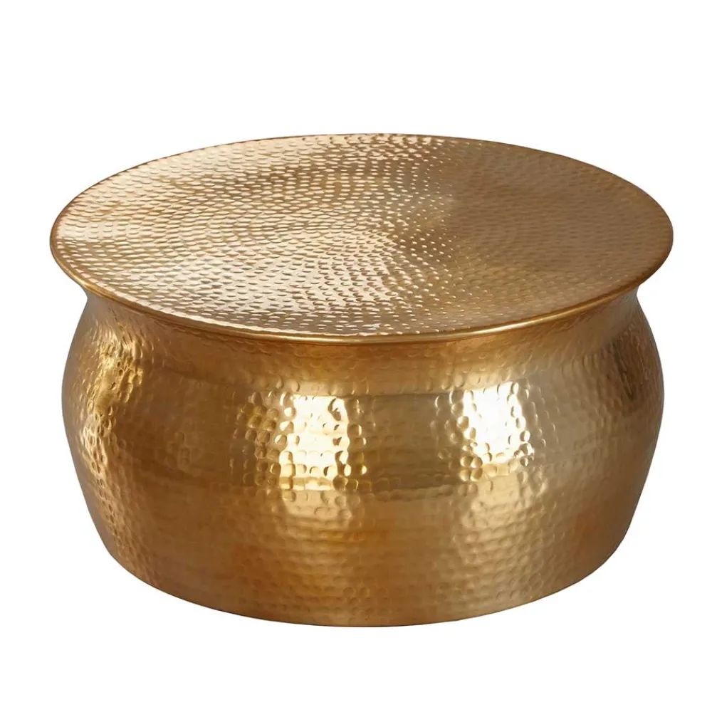 Wohnen Runder Wohnzimmertisch in Goldfarben - Jusip