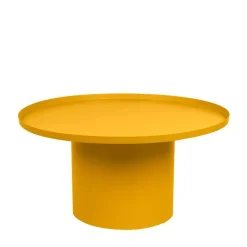 Wohnen Designermöbel*Runder Wohnzimmertisch in Gelb - Tabaco