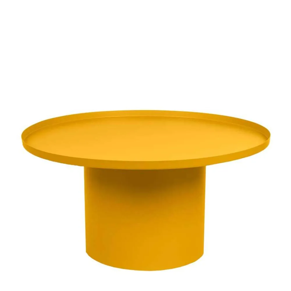 Wohnen Designermöbel*Runder Wohnzimmertisch in Gelb - Tabaco