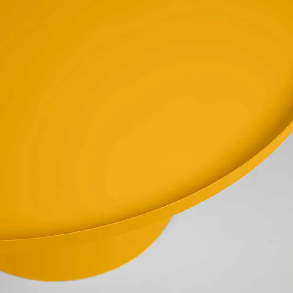 Wohnen Designermöbel*Runder Wohnzimmertisch in Gelb - Tabaco