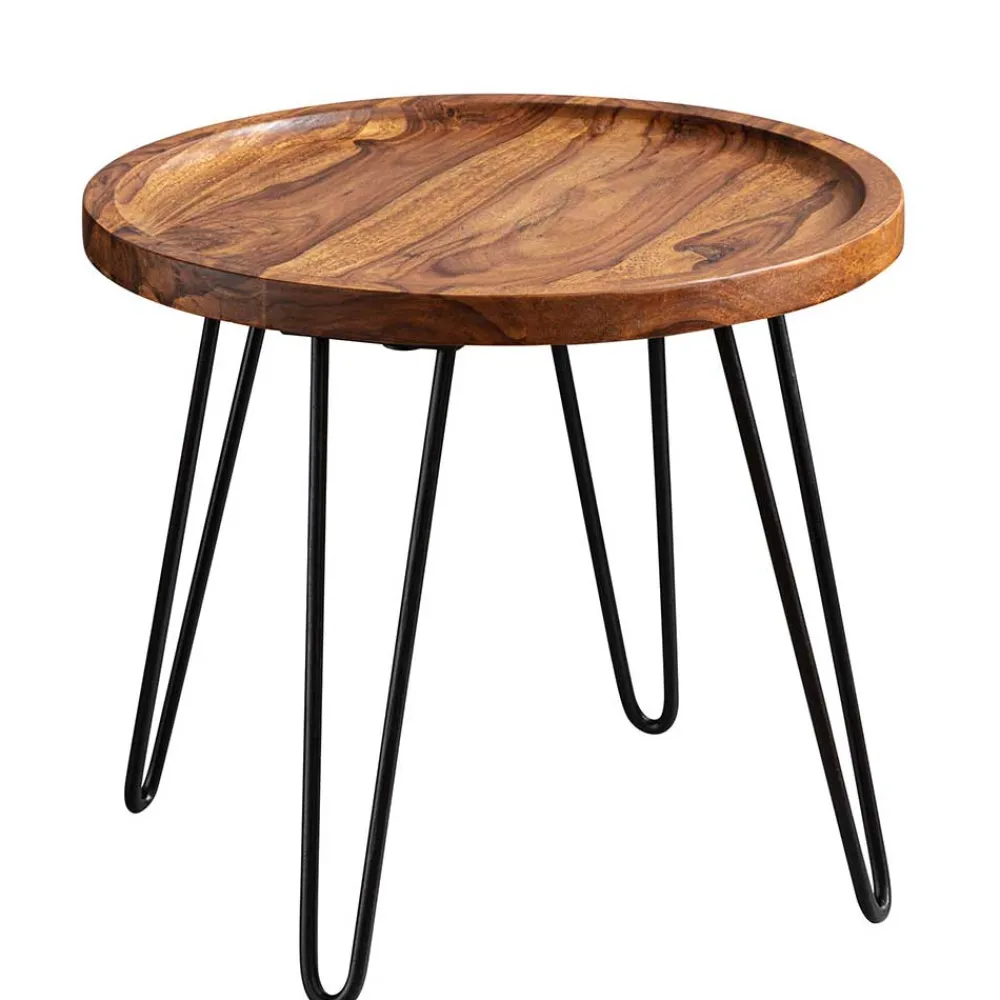 Wohnen Runder Wohnzimmertisch mit Haarnadel Beinen - Venjar