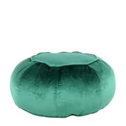 Wohnen Rundes Meditationskissen in Grün Samt - Tamyno