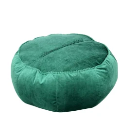 Wohnen Rundes Meditationskissen in Grün Samt - Tamyno