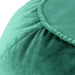 Wohnen Rundes Meditationskissen in Grün Samt - Tamyno