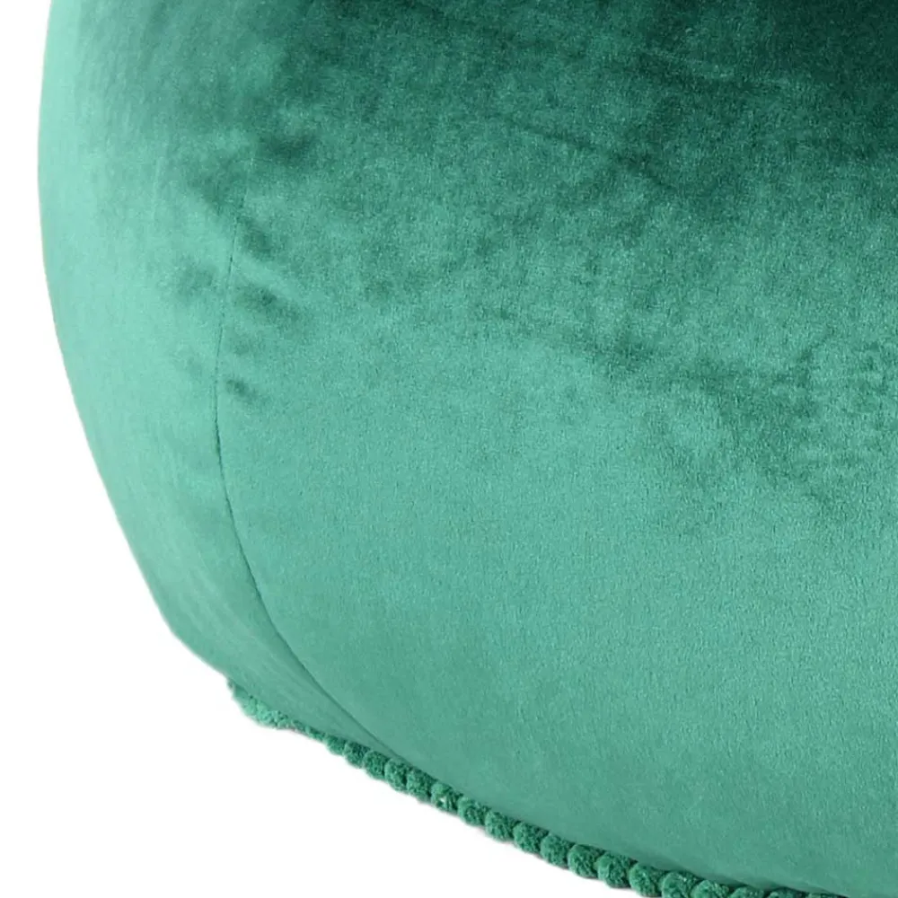 Wohnen Rundes Meditationskissen in Grün Samt - Tamyno