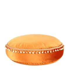 Wohnen Sessel & Hocker|Boho Style Möbel*Rundes Samt Bodenkissen in Bronze - Ashela