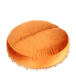 Wohnen Sessel & Hocker|Boho Style Möbel*Rundes Samt Bodenkissen in Bronze - Ashela