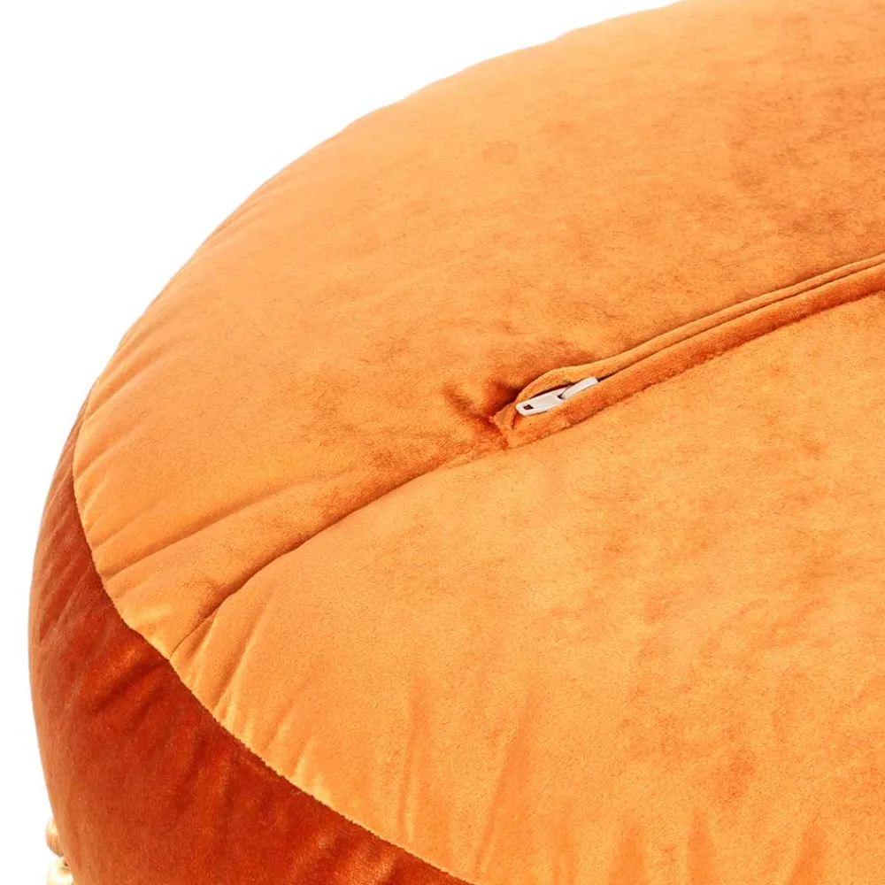 Wohnen Sessel & Hocker|Boho Style Möbel*Rundes Samt Bodenkissen in Bronze - Ashela