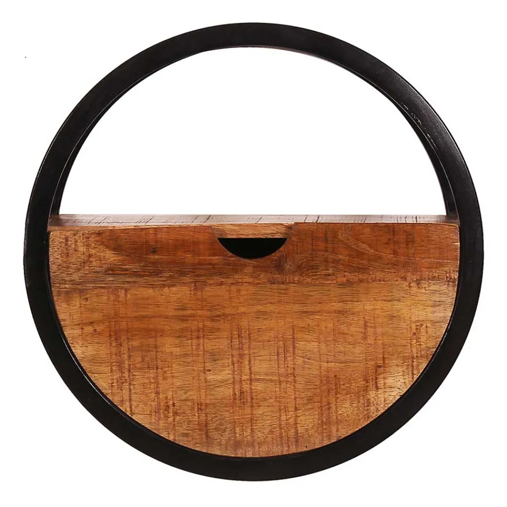 Wohnen Rundes Wandregal mit einer Schublade - Evradon