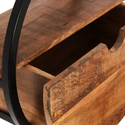 Wohnen Rundes Wandregal mit einer Schublade - Evradon