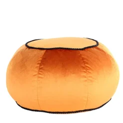 Wohnen Orientalische Möbel*Rundes Yoga-Kissen in Bronze Samt - Colistran