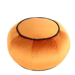 Wohnen Orientalische Möbel*Rundes Yoga-Kissen in Bronze Samt - Colistran