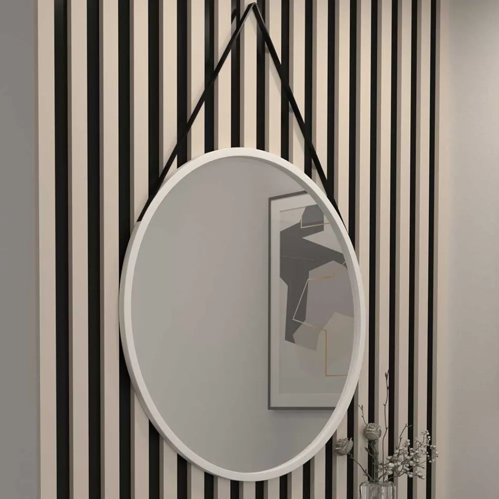 Wohnen Rundspiegel mit Rahmen aus Metall - Hide