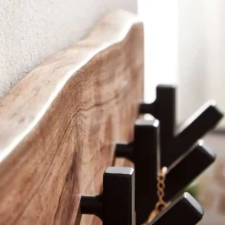 Wohnen Rustikale Hakenleiste mit Baumkante Akazie - Fulias