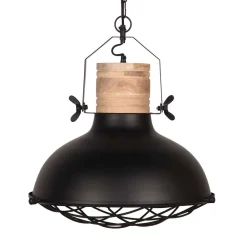 Wohnen Rustikale Hängelampe in Schwarz & Natur Mango - Veronica