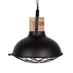 Wohnen Rustikale Hängelampe in Schwarz & Natur Mango - Veronica