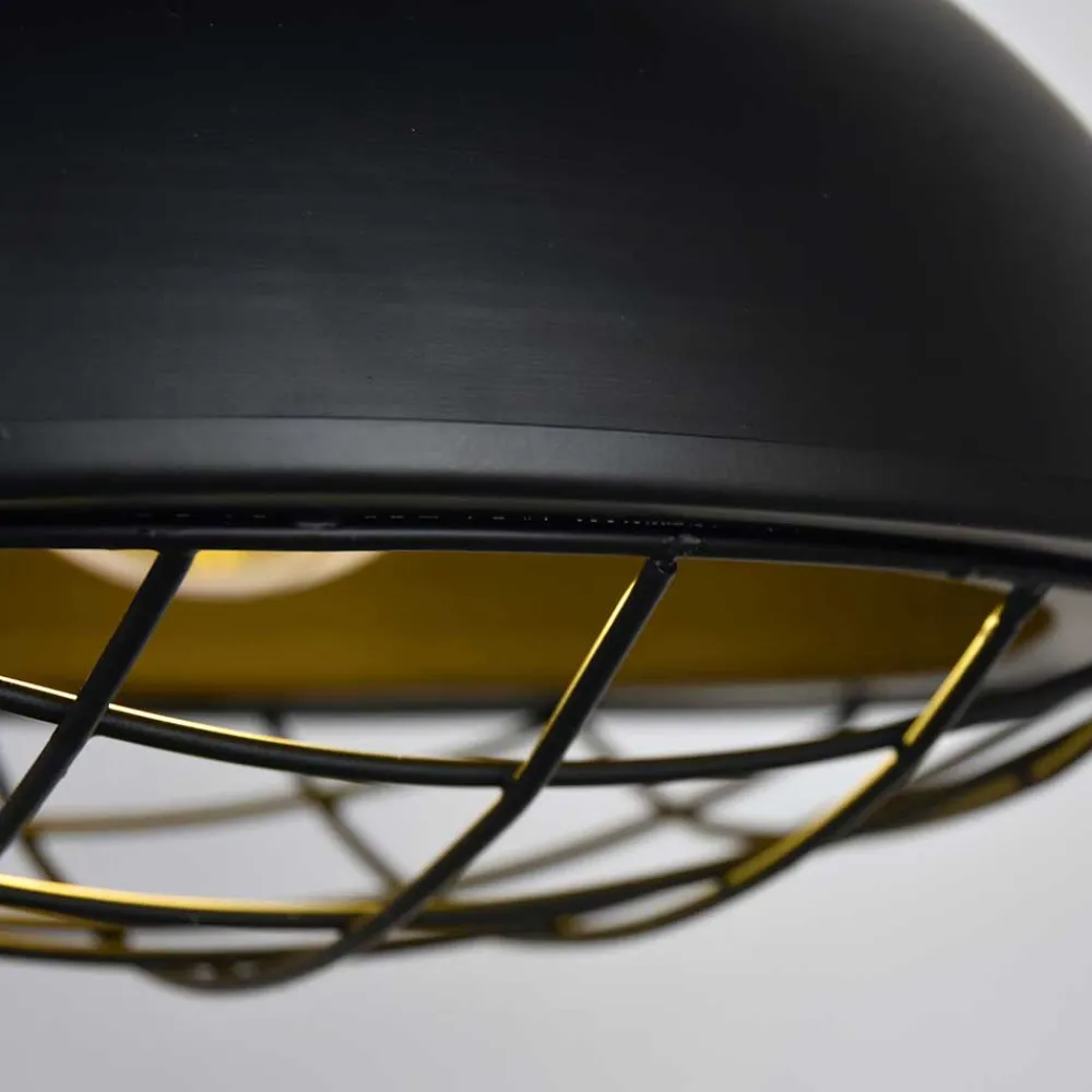 Wohnen Rustikale Hängelampe in Schwarz & Natur Mango - Veronica