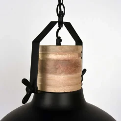 Wohnen Rustikale Hängelampe in Schwarz & Natur Mango - Veronica