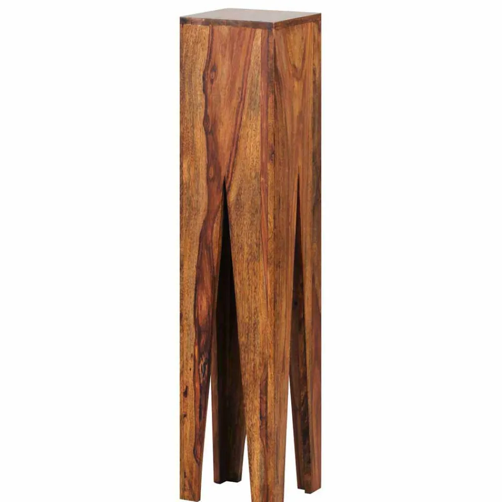 Wohnen Rustikale Holz Blumensäule Set Pisinon aus Sheesham (dreiteilig)