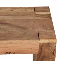 Wohnen Küchenbänke|Esszimmerbänke*Rustikale Holzbank Vislan aus Akazie naturbelassen