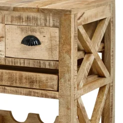 Wohnen Rustikaler Barwagen auf Metallrollen - Radulyn