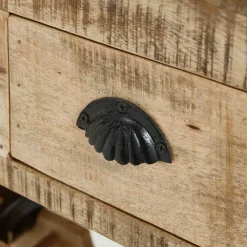 Wohnen Rustikaler Barwagen auf Metallrollen - Radulyn