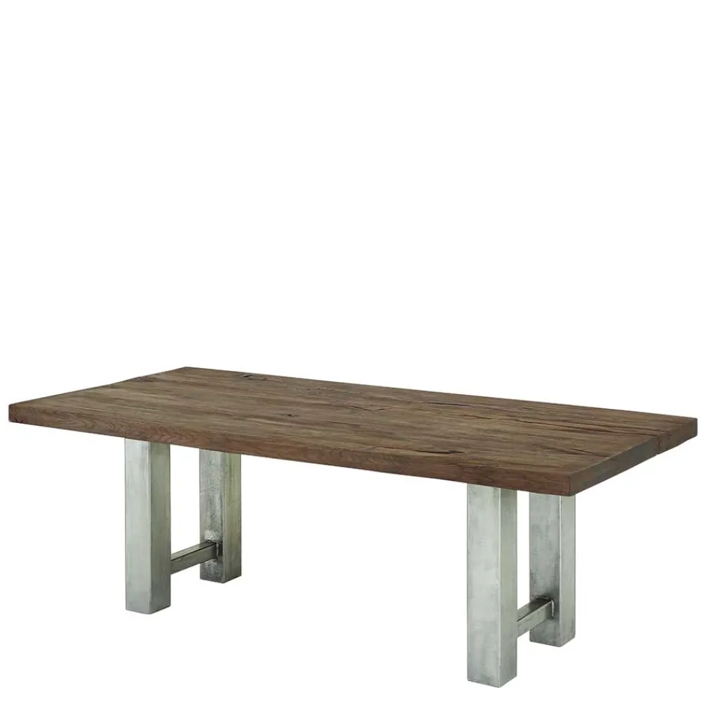 Wohnen Graue Möbel|Naturholzmöbel*Rustikaler Industry Tisch mit Holz Wildeiche - Piave