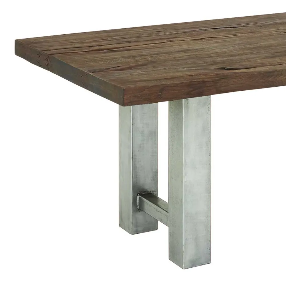 Wohnen Graue Möbel|Naturholzmöbel*Rustikaler Industry Tisch mit Holz Wildeiche - Piave